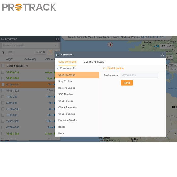 Ang Platform ng Software ng Pagsubaybay ng GPS ng Platform