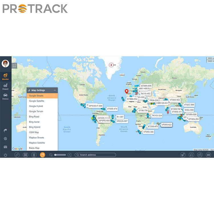 Online na GPS Pagsubaybay sa Software Platform Para sa Fleet